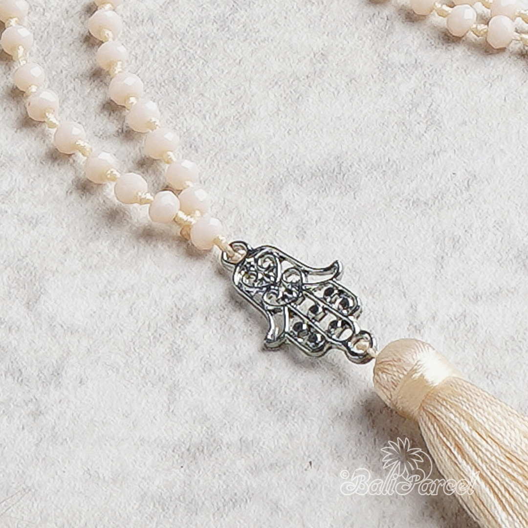  Crystal Beads With Tassel Necklace
