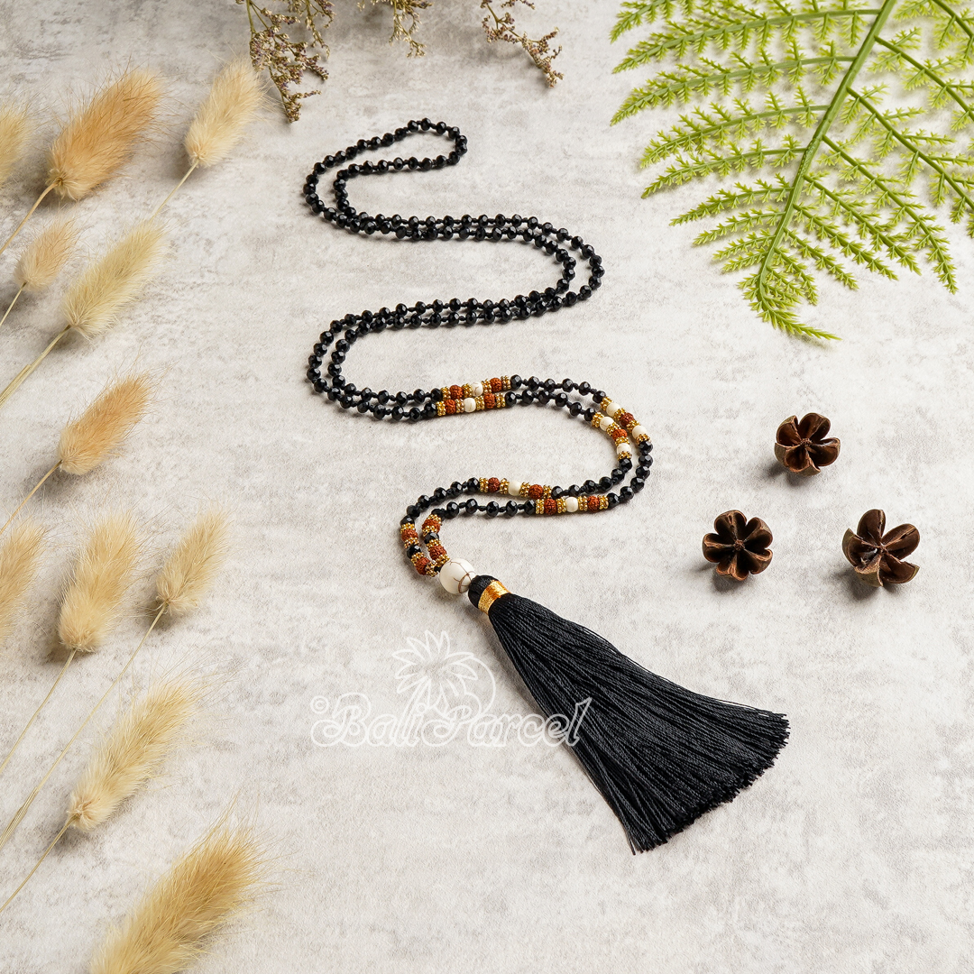 Crystal Beads With Tassel Necklace