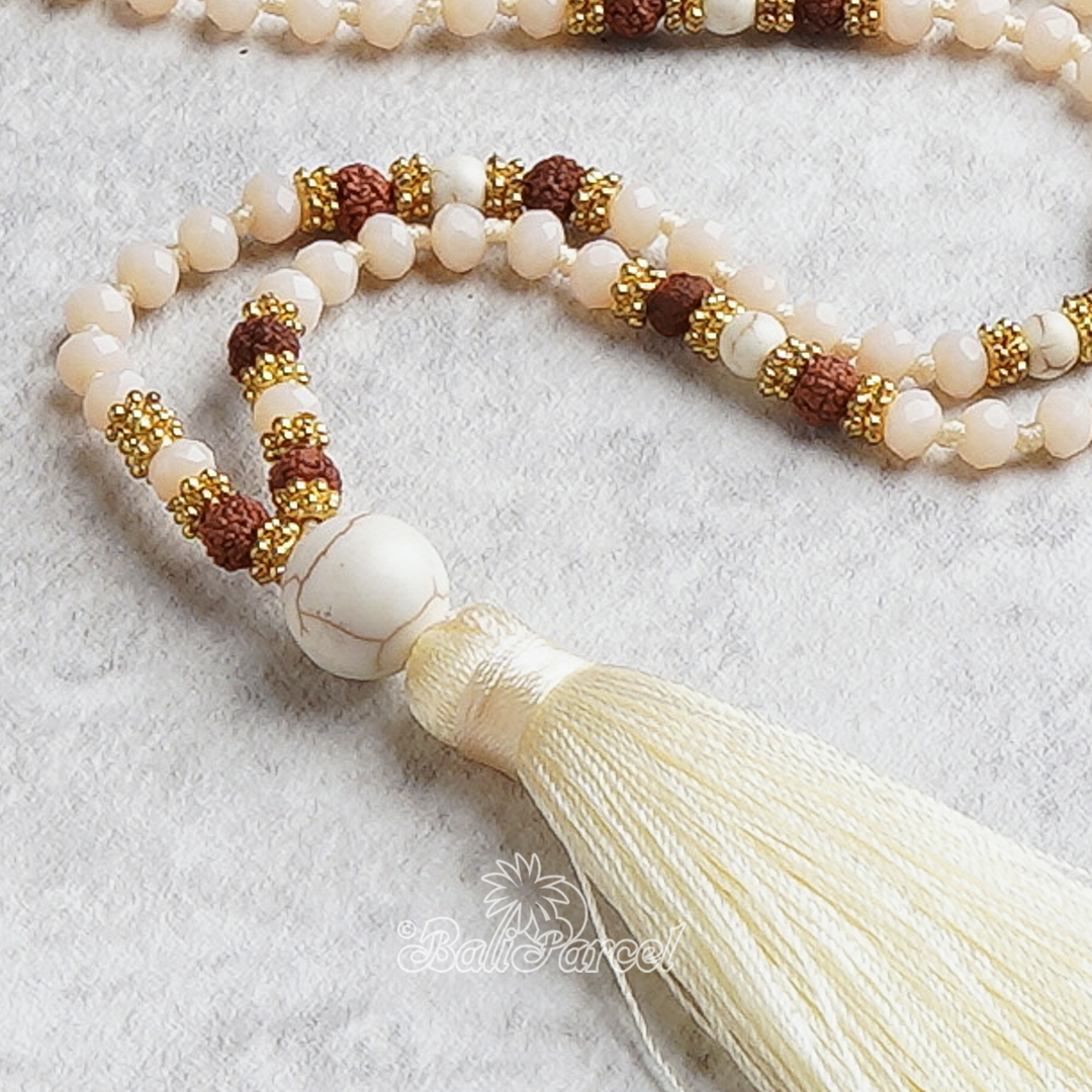 Crystal Beads With Tassel Necklace