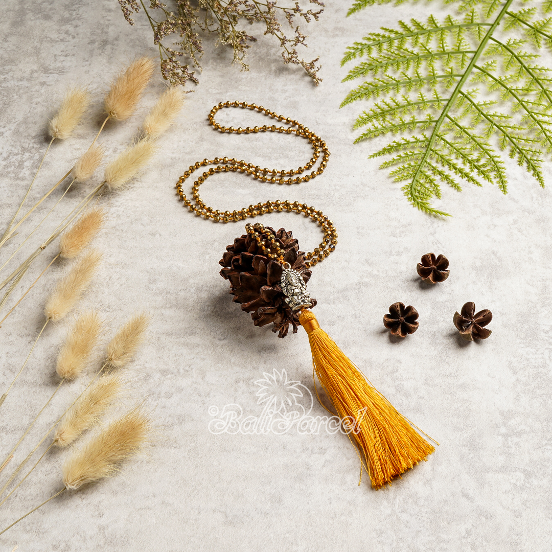Crystal Beads With Tassel Necklace