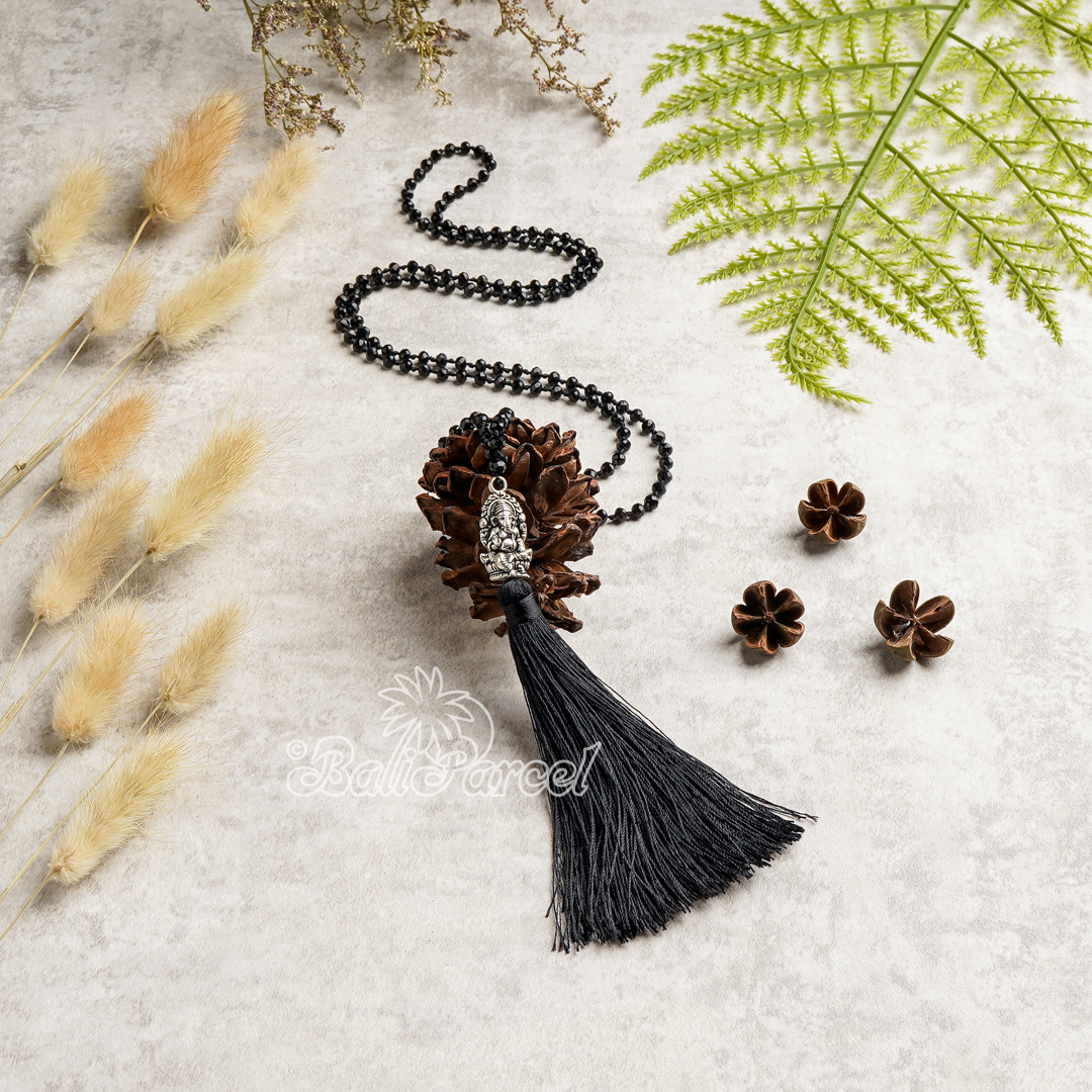 Crystal Beads With Tassel Necklace