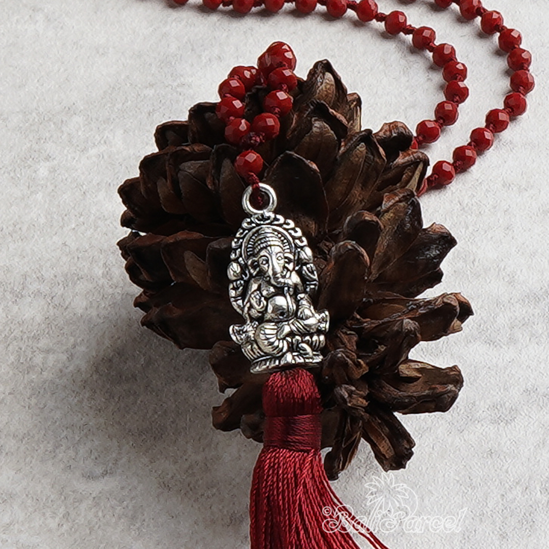 Crystal Beads With Tassel Necklace