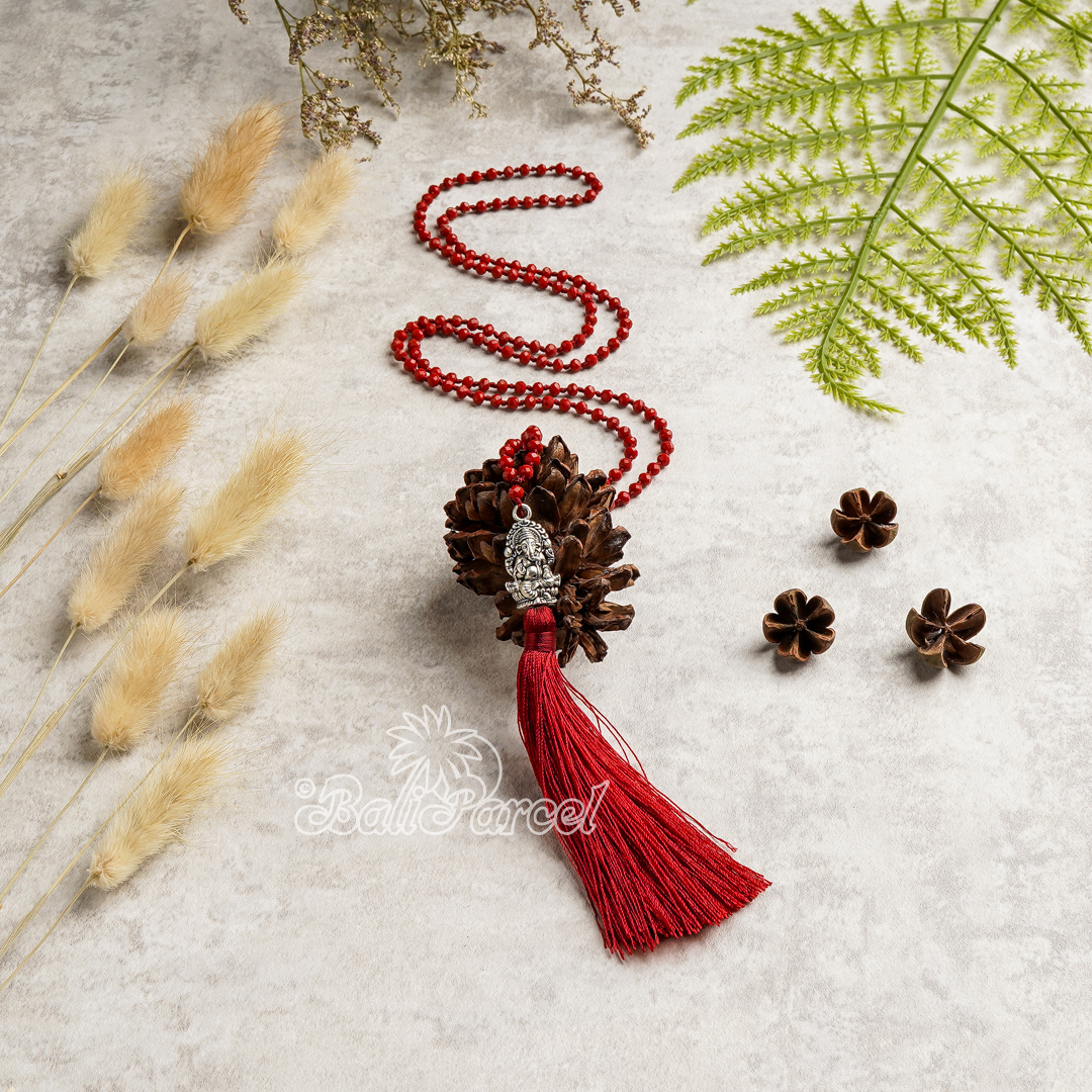 Crystal Beads With Tassel Necklace