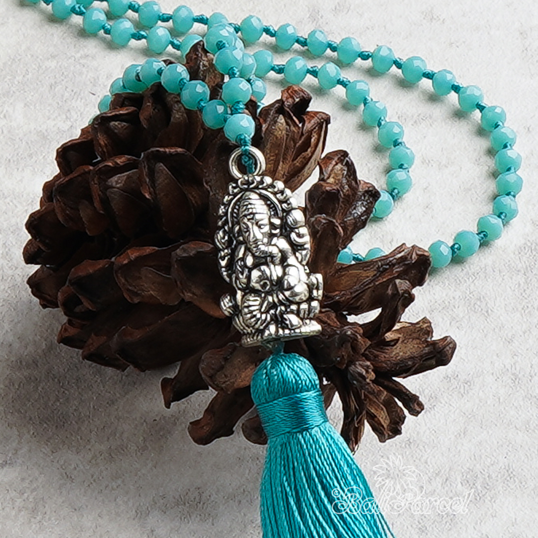 Crystal Beads With Tassel Necklace