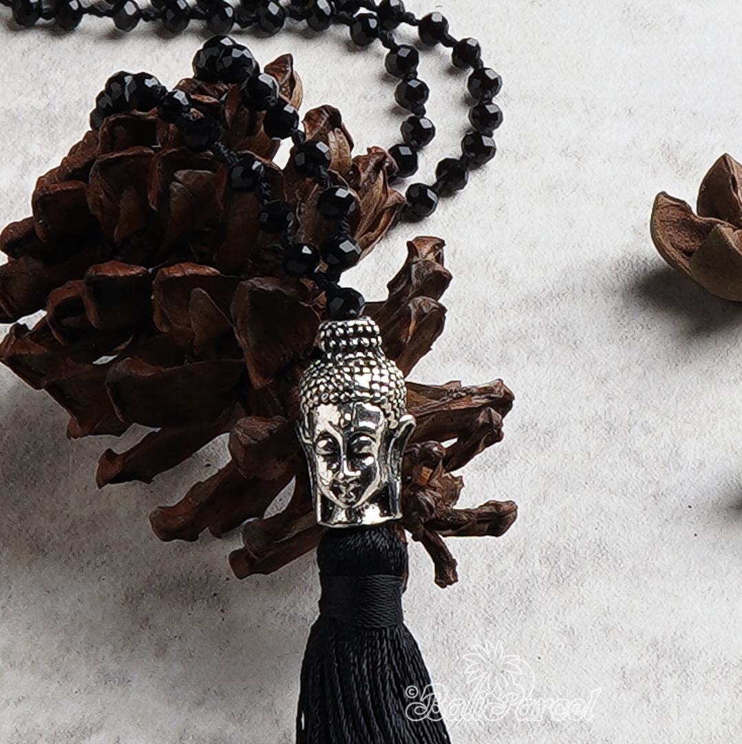 Buddha Crystal Beads With Tassel Necklace