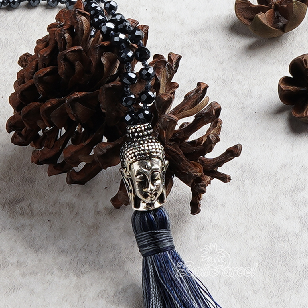 Buddha Crystal Beads With Tassel Necklace
