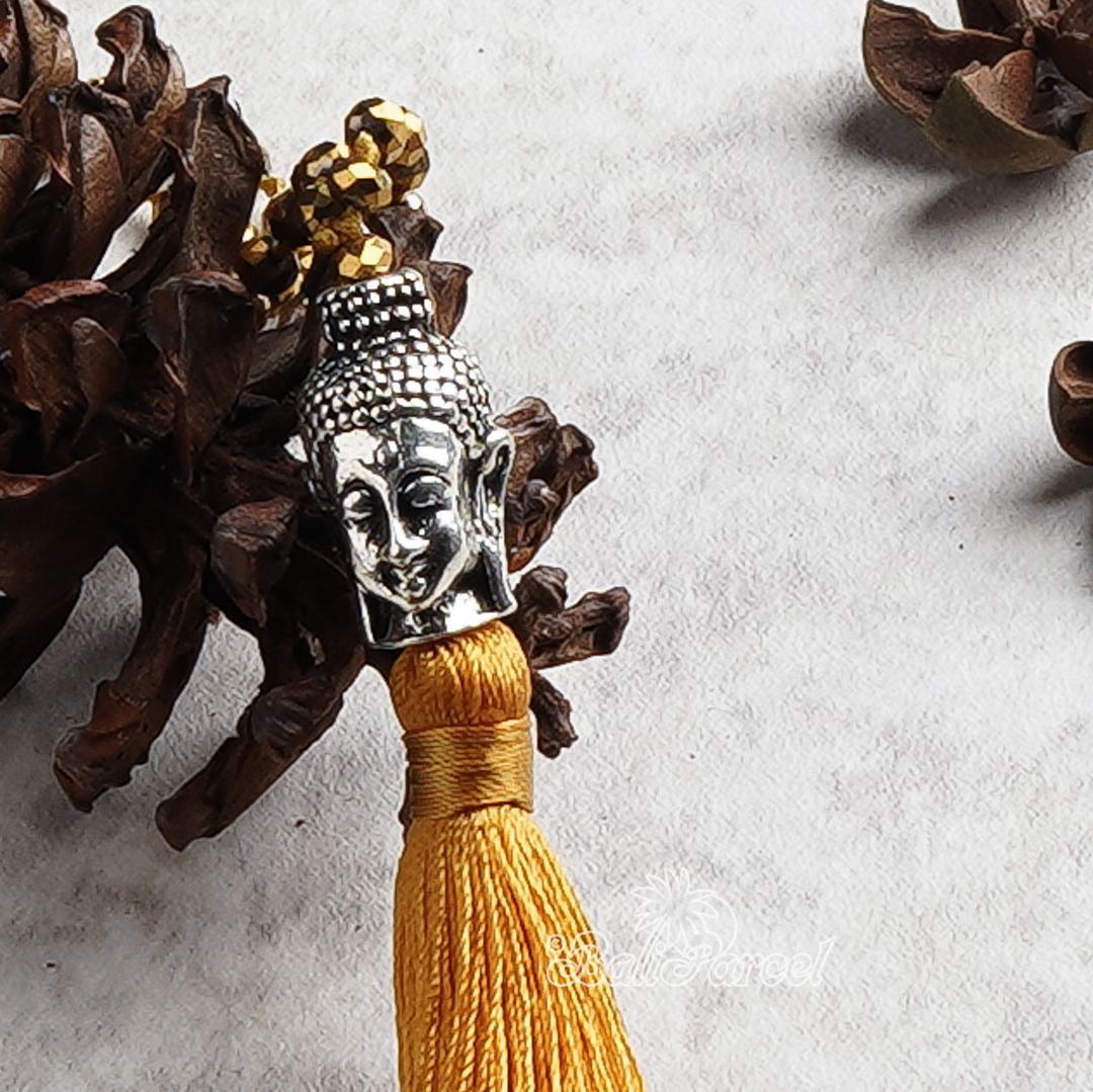 Buddha Crystal Beads With Tassel Necklace