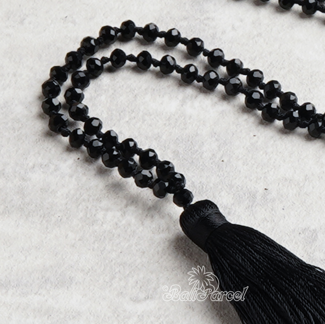 Crystal Beads  With Tassel Necklace