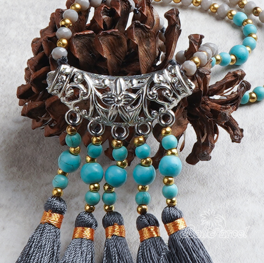 Flower Crystal Beads Necklace