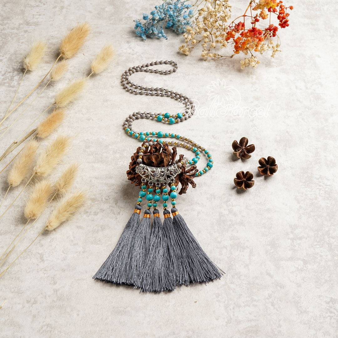 Flower Crystal Beads Necklace
