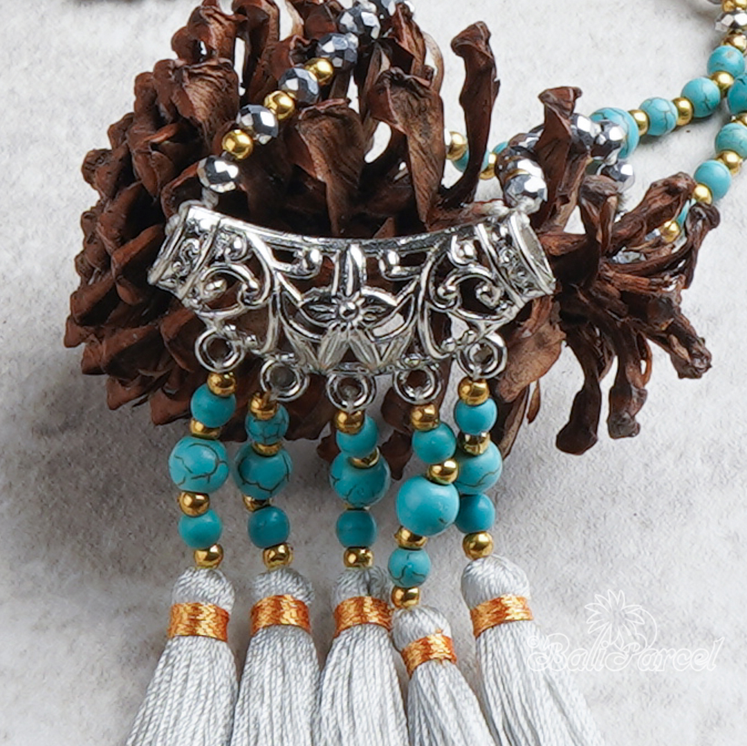 Flower Crystal Beads Necklace