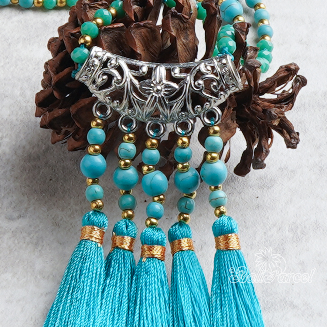 Flower Crystal Beads Necklace