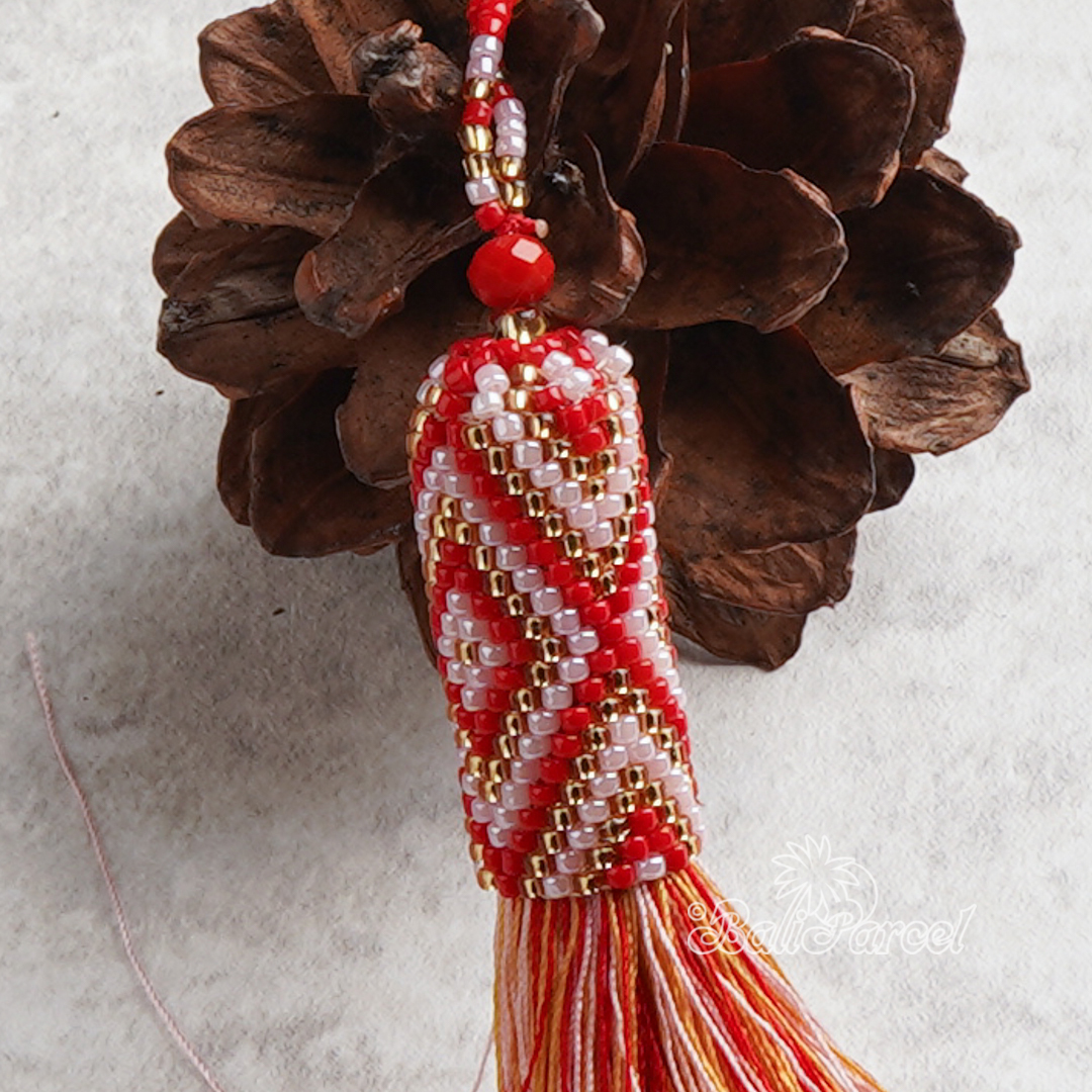 Japanese Beads With Tassel Necklace